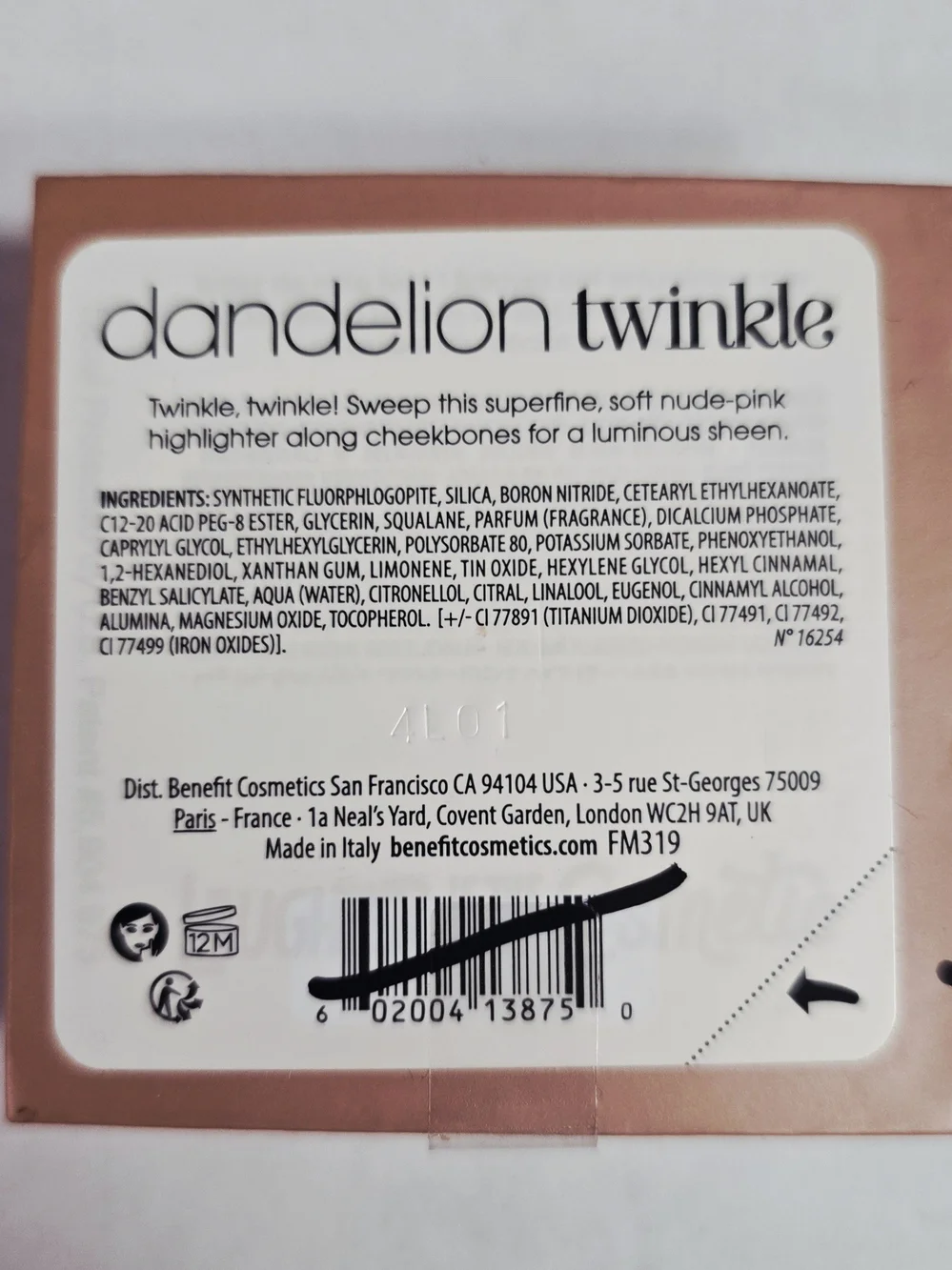 Benefit dandelion twinkle